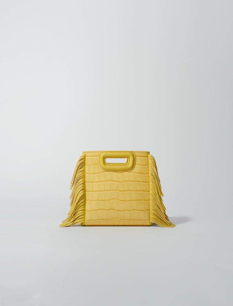 Yellow-M Mini Crocodile Embossed Bag