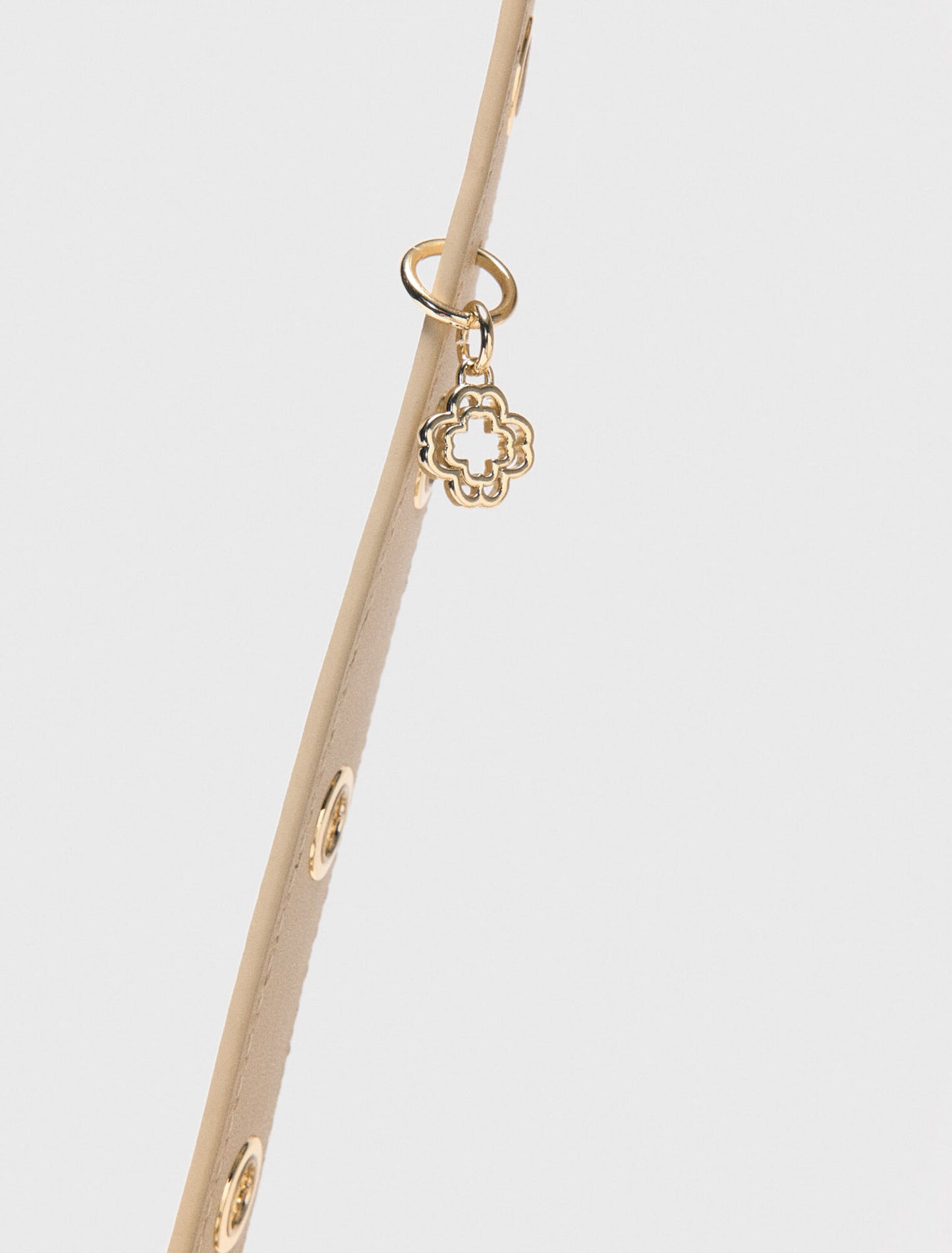 Plain leather mini Miss M bag Beige