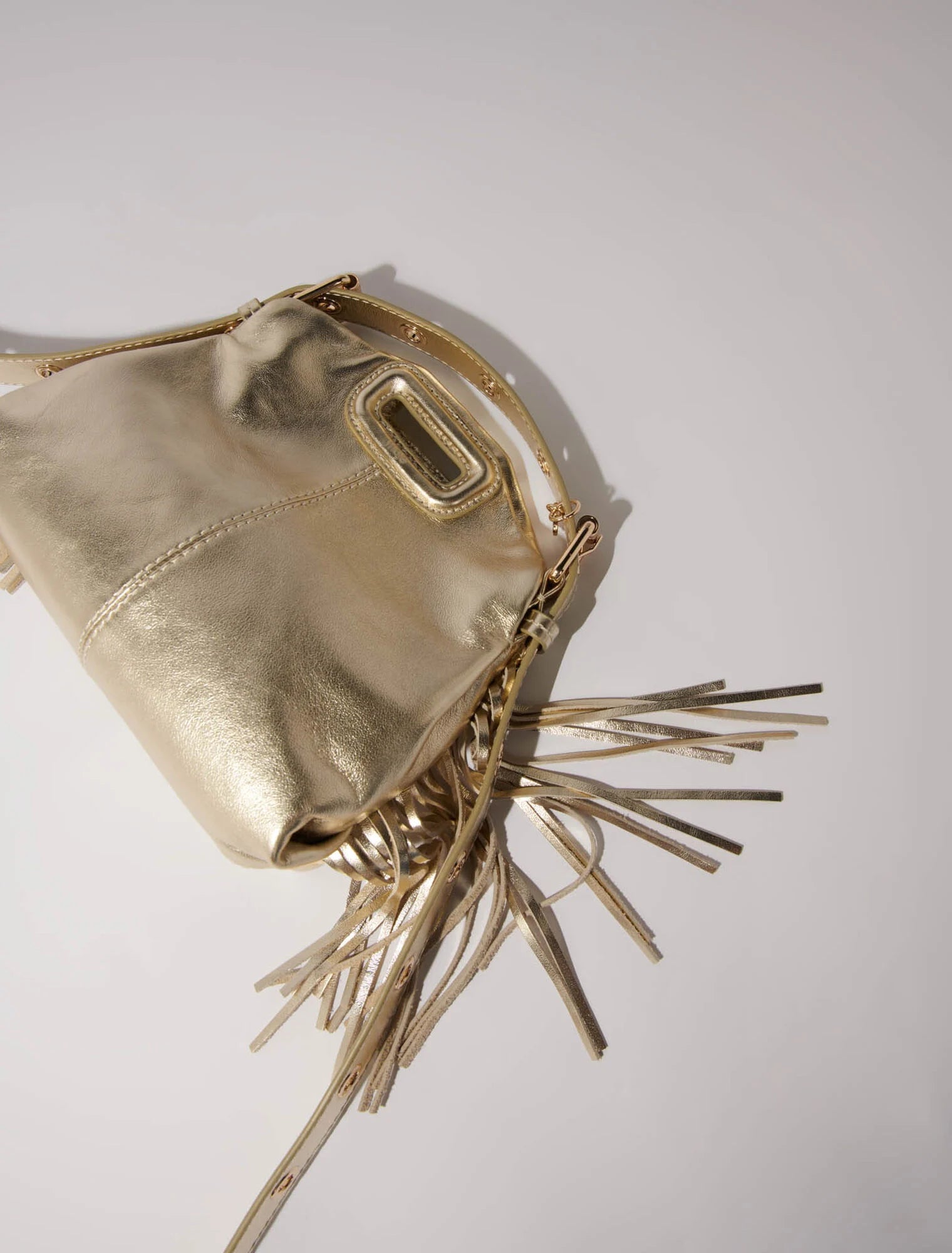 Gold  -Metallic leather Miss M Mini bag