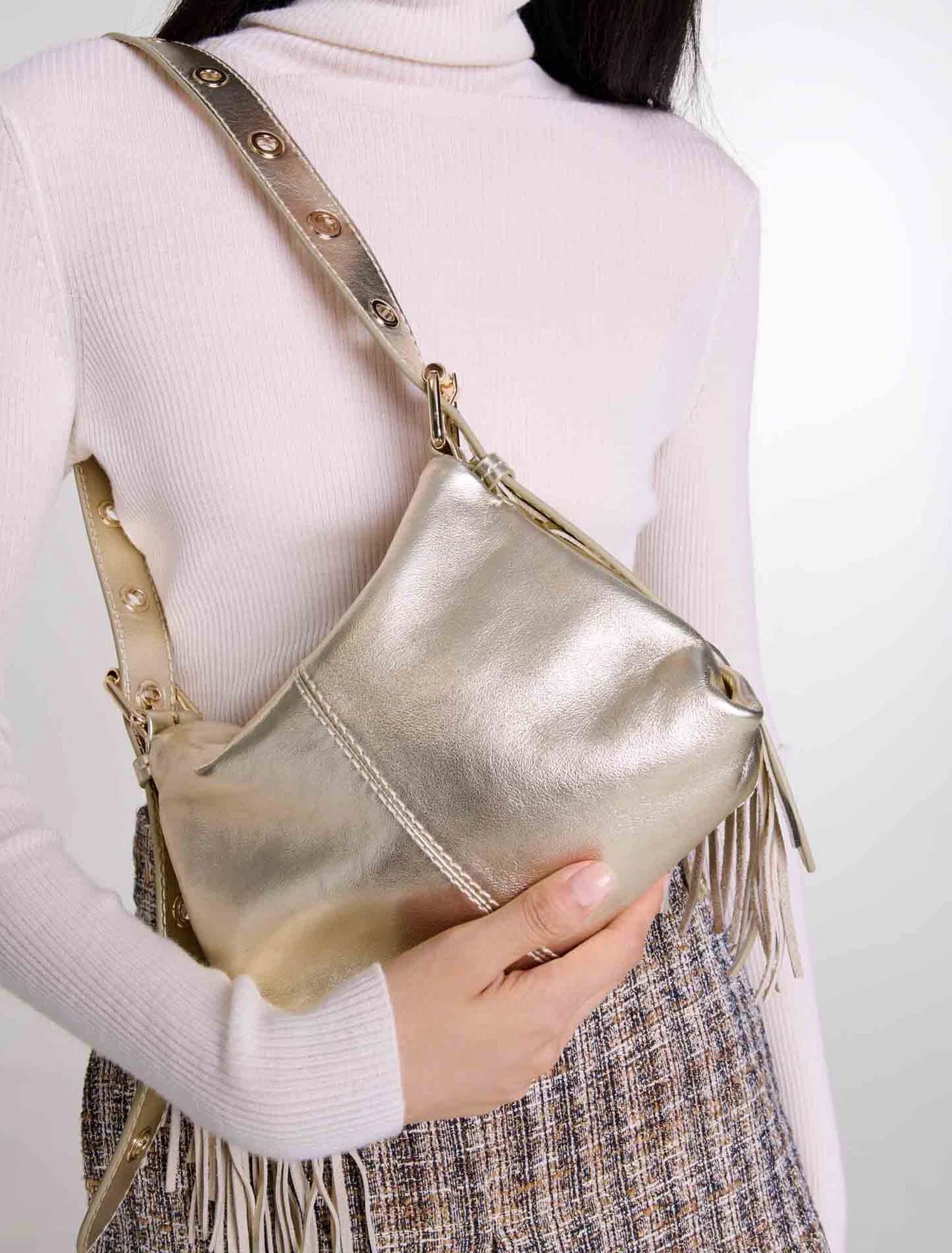 Gold  -Metallic leather Miss M Mini bag