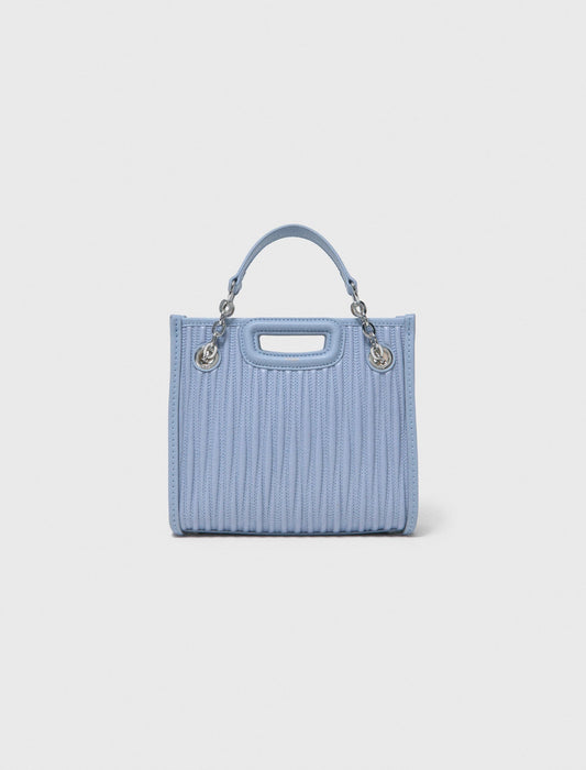 Mini Quilted Leather Tote Bag BLUE SKY
