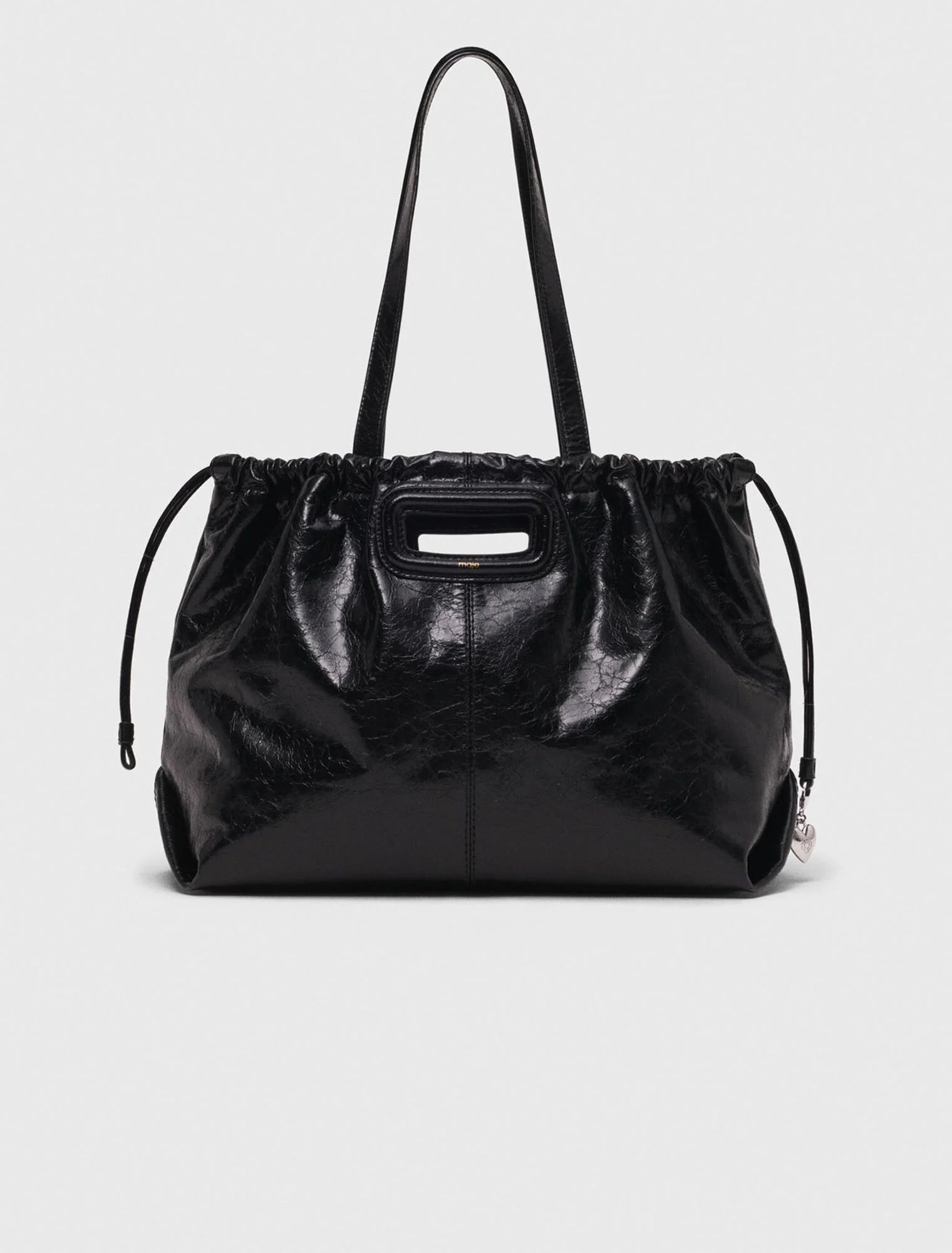 Crackled Miss M tote bag Black
