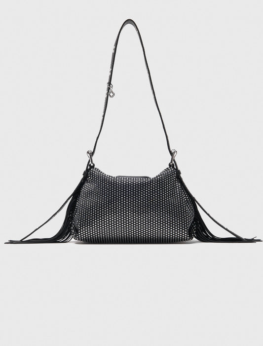 Rhinestone Miss M mini bag Black