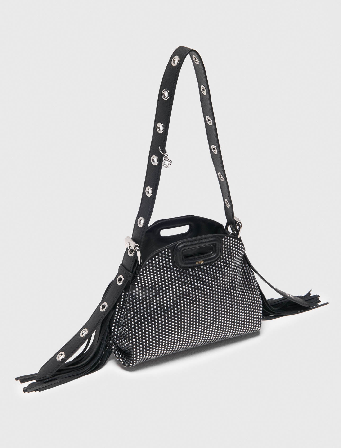 Rhinestone Miss M mini bag Black