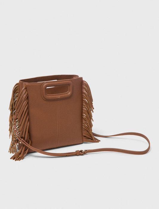 Grained Leather M Bag Cognac Brown