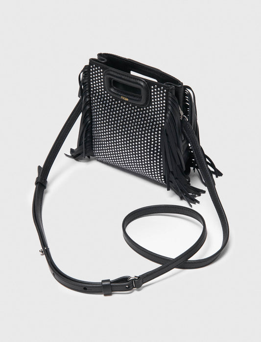 Rhinestone M mini bag Black