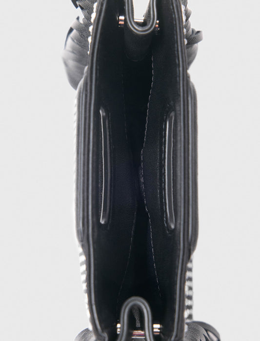 Rhinestone M mini bag Black