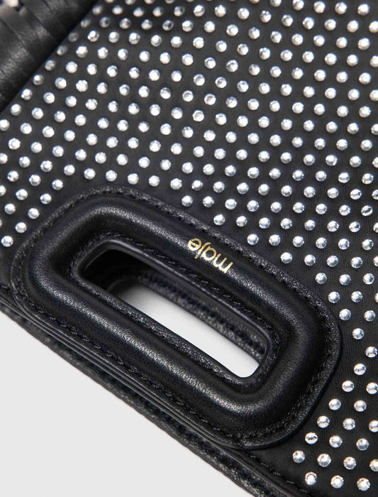 Rhinestone M mini bag Black