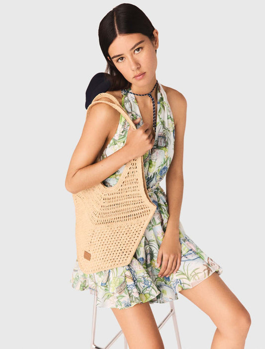 Natural Raffia Bag Beige