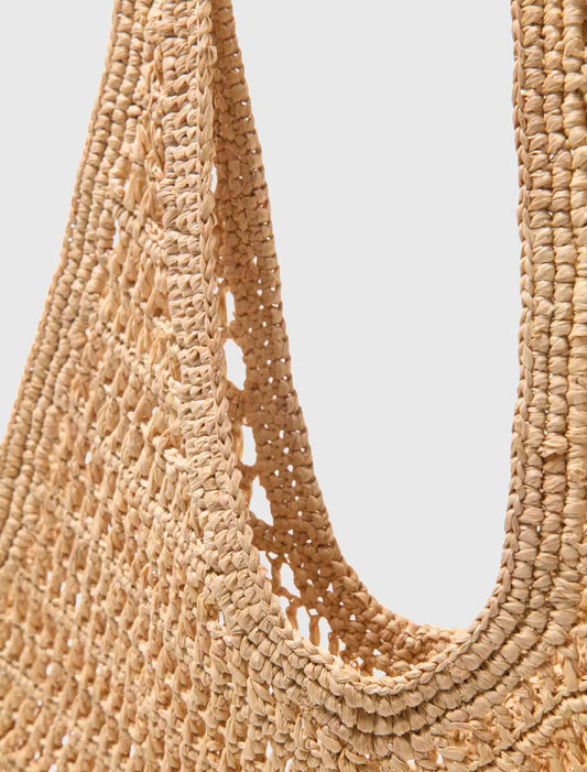 Natural Raffia Bag Beige