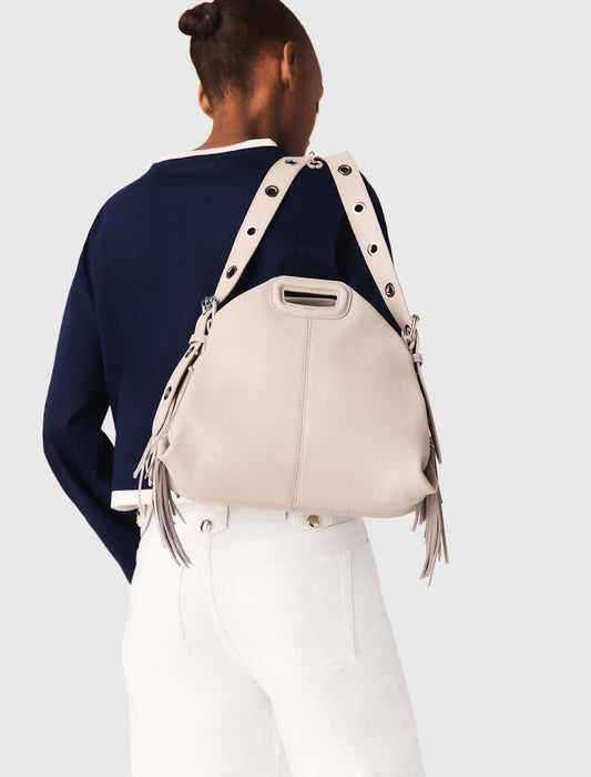 Grained Leather Miss M Bag LIGHT GREY