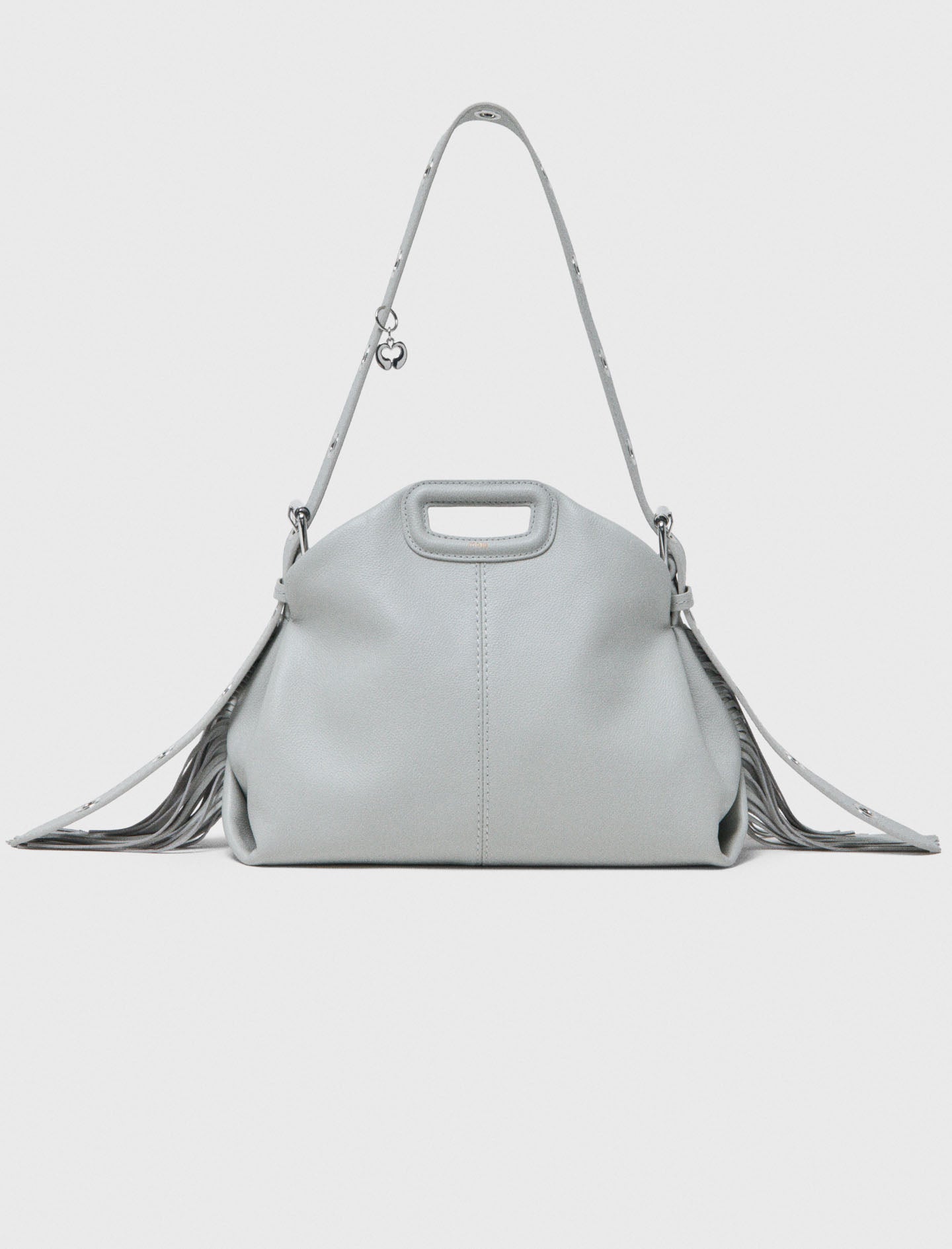 Grained Leather Miss M Bag LIGHT GREY
