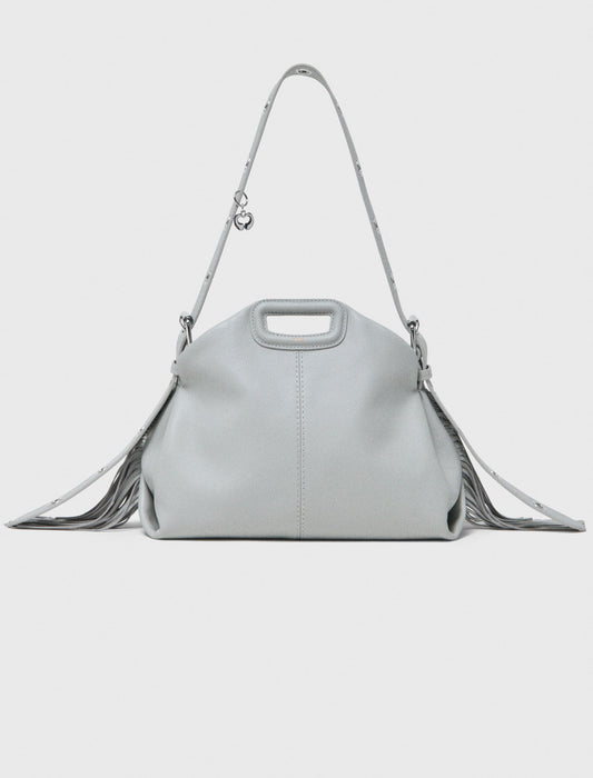 Grained Leather Miss M Bag LIGHT GREY