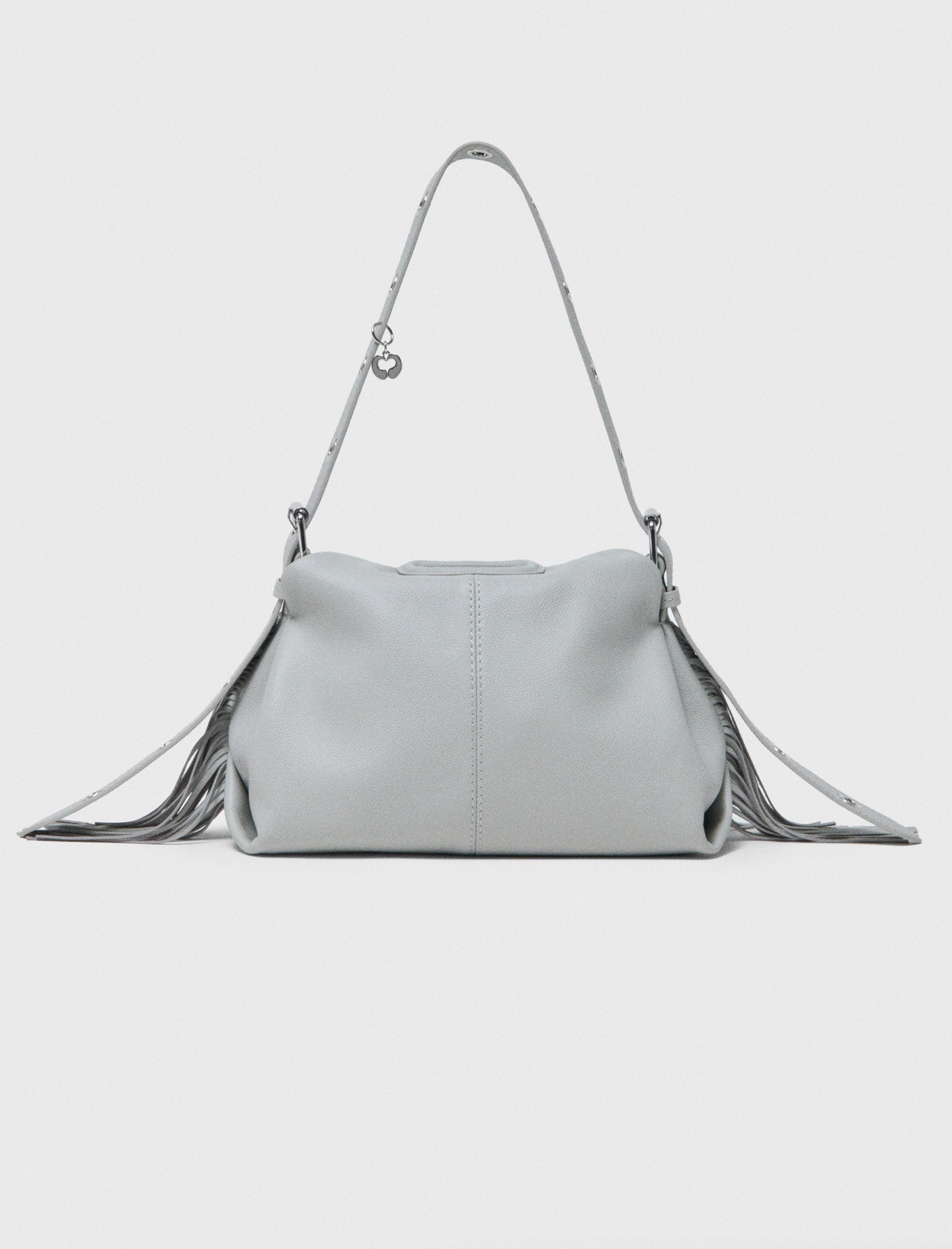 Grained Leather Miss M Bag LIGHT GREY