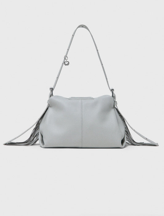 Grained Leather Miss M Bag LIGHT GREY