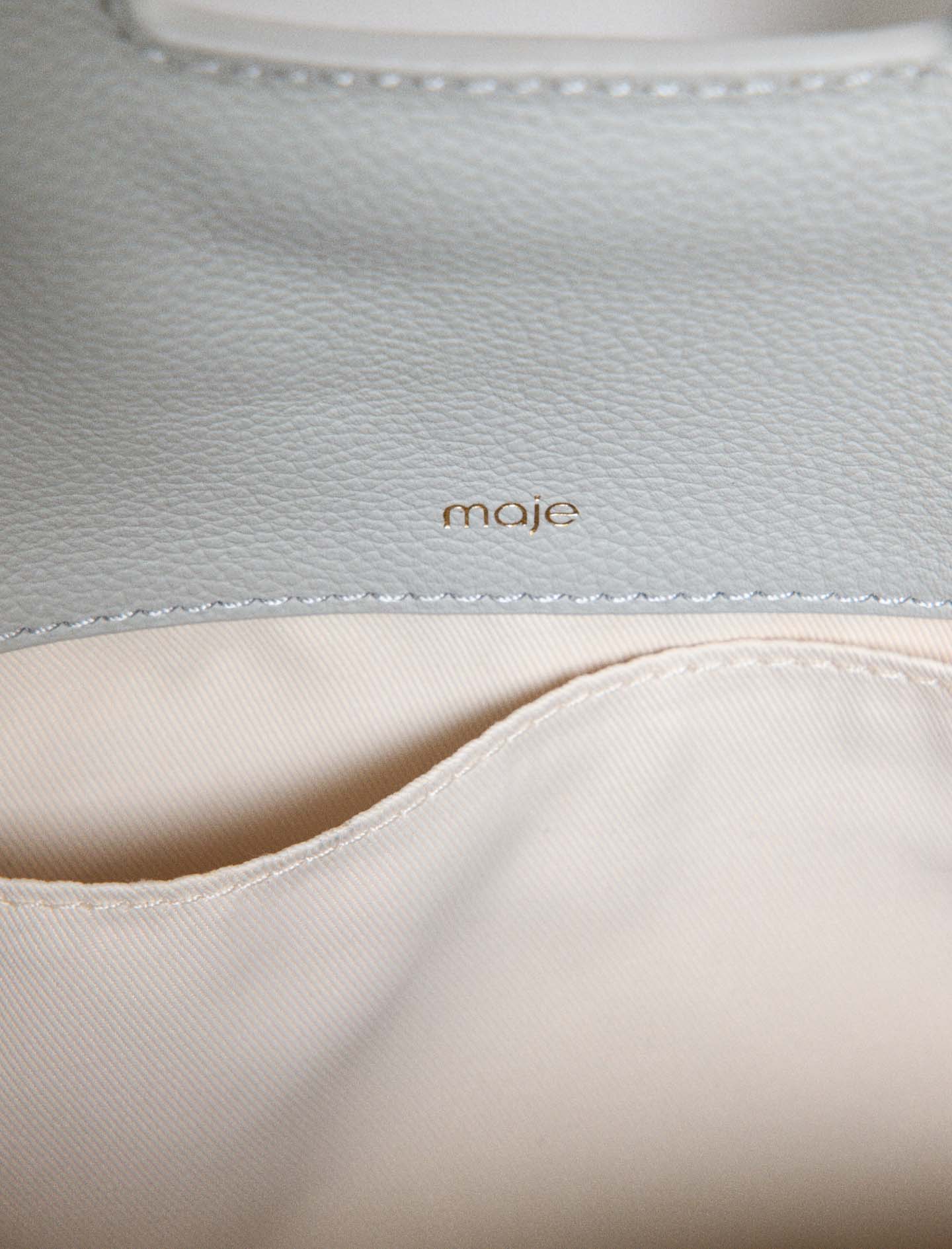 Grained Leather Miss M Bag LIGHT GREY