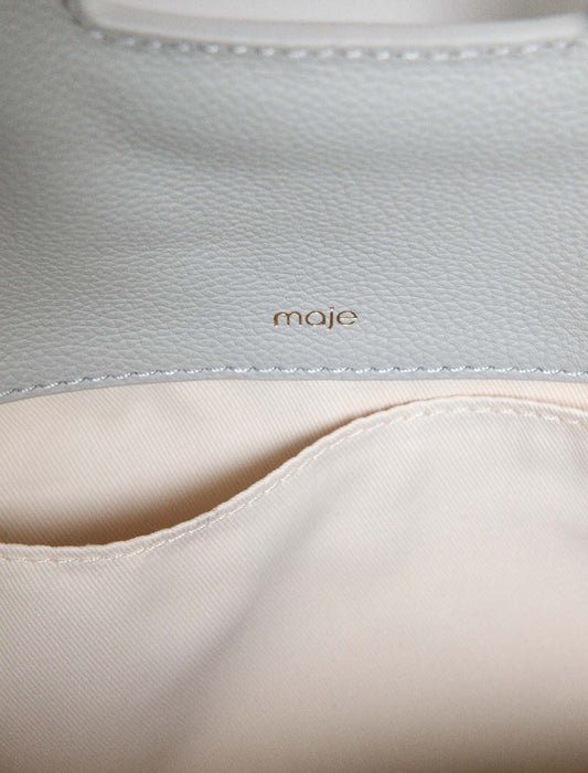 Grained Leather Miss M Bag LIGHT GREY