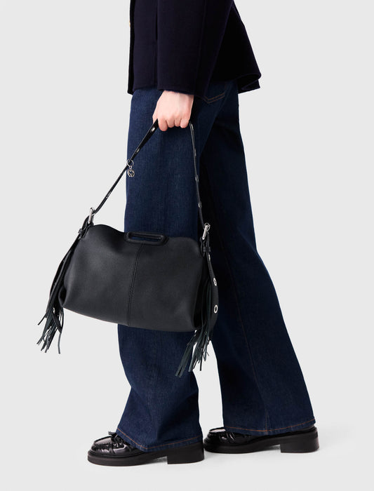 Grained leather Miss M bag Black