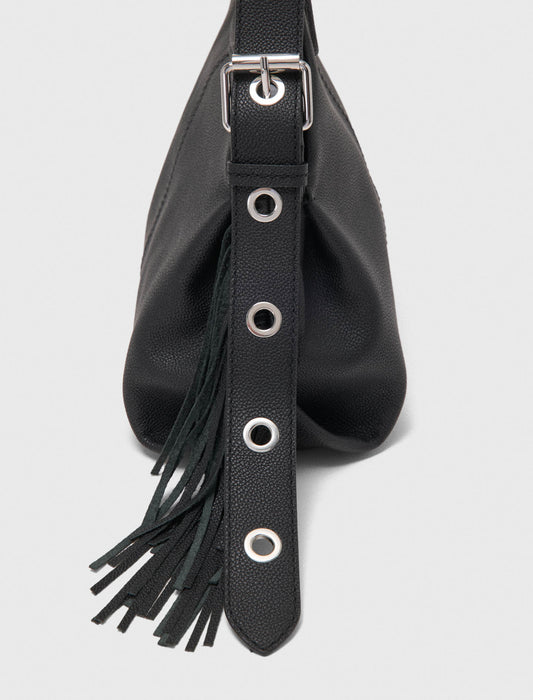Grained leather Miss M bag Black