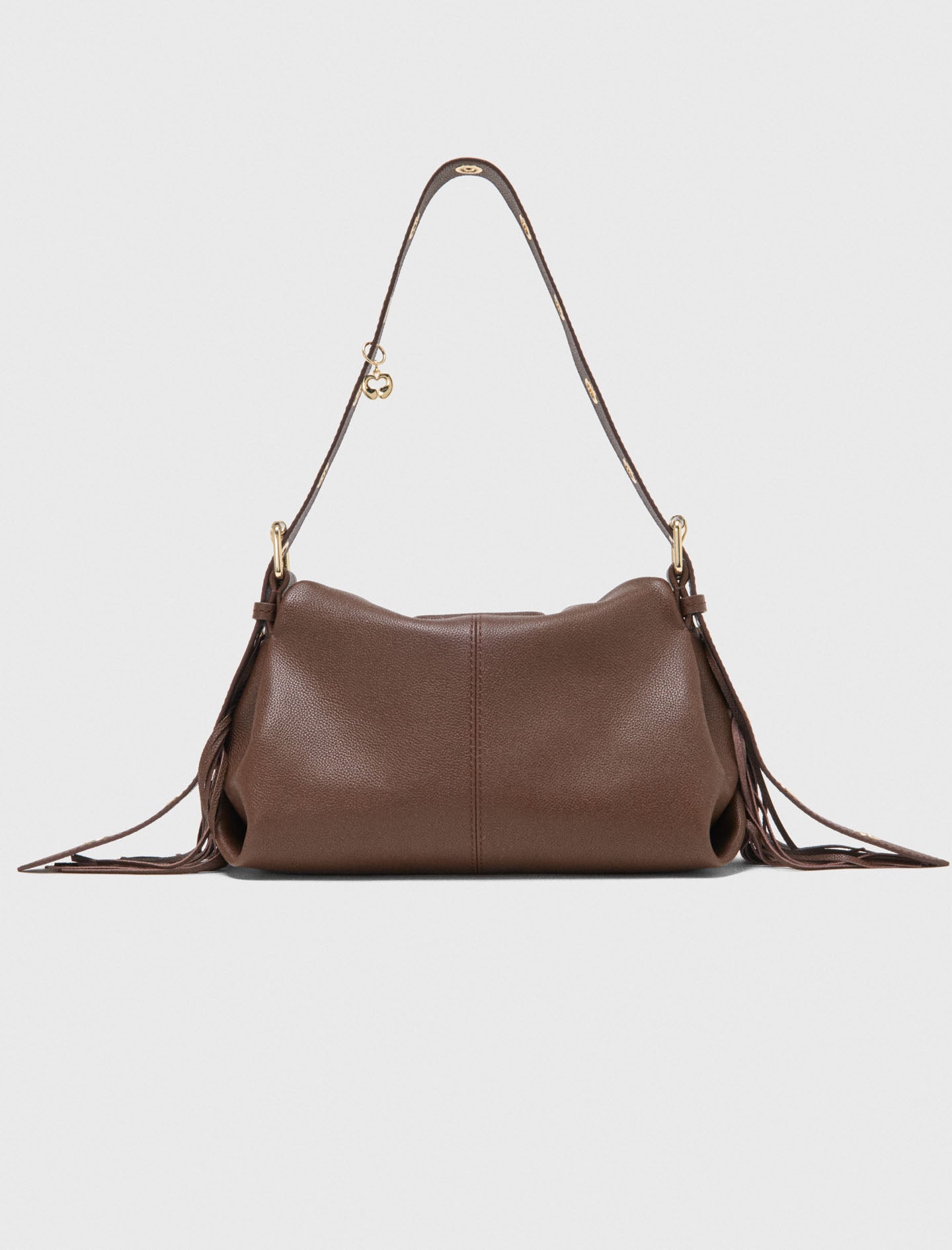 Grained leather Miss M bag Brown