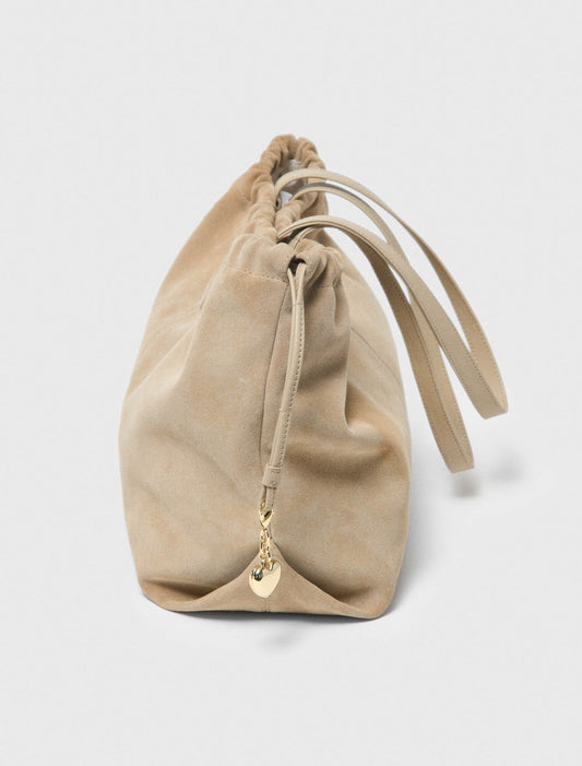 Suede Milpli Tote Bag Cappucino