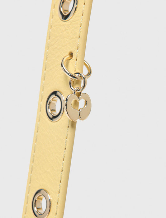 Matte Crackle Miss M Mini Bag Pale Yellow