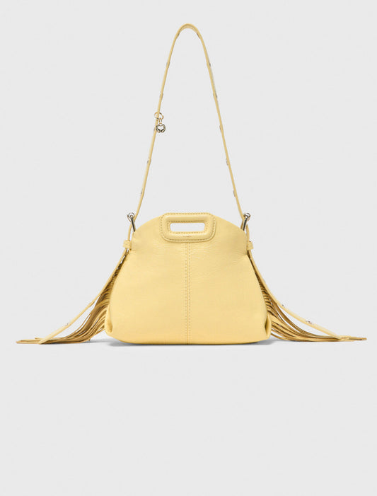 Matte Crackle Miss M Mini Bag Pale Yellow