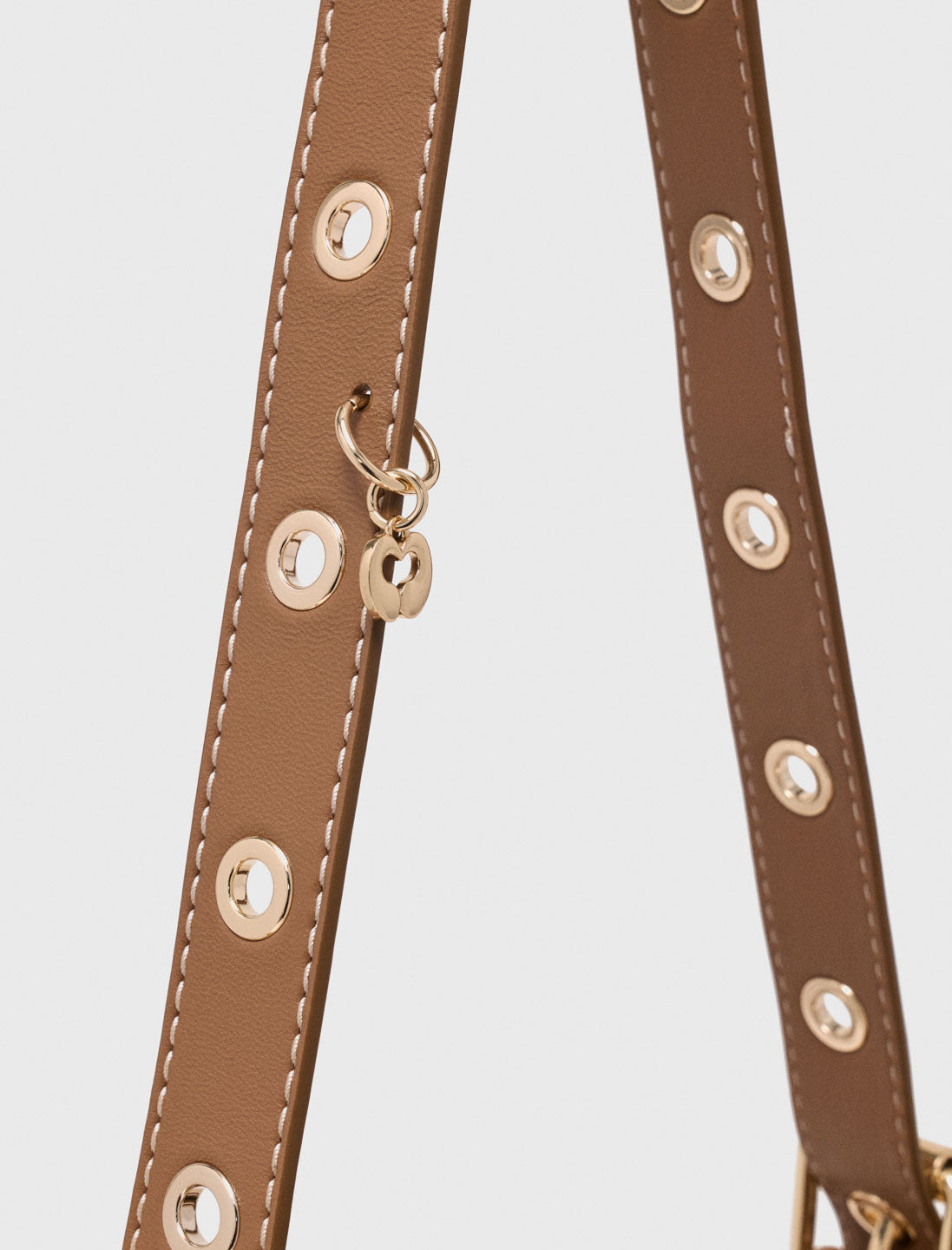 Canvas and leather Miss M Mini bag Moka/White