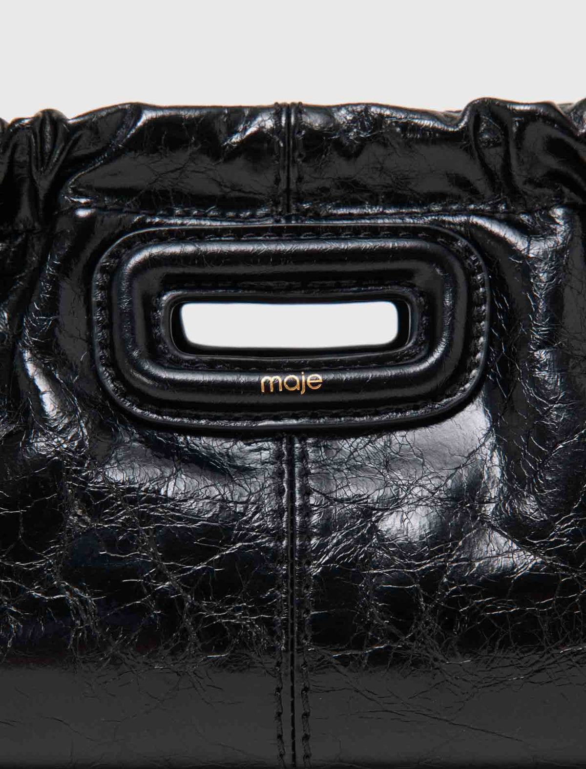 Crackled leather Milpli Gazette Black