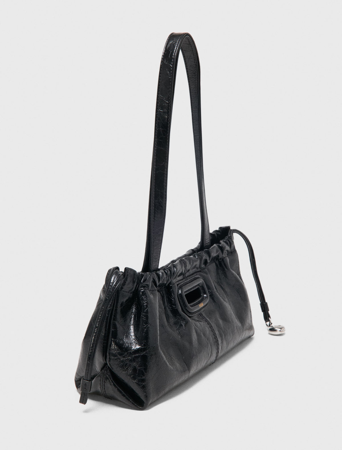 Crackled leather Milpli Gazette Black
