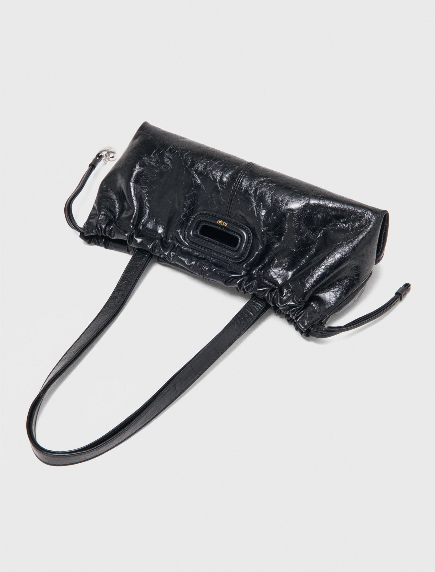 Crackled leather Milpli Gazette Black