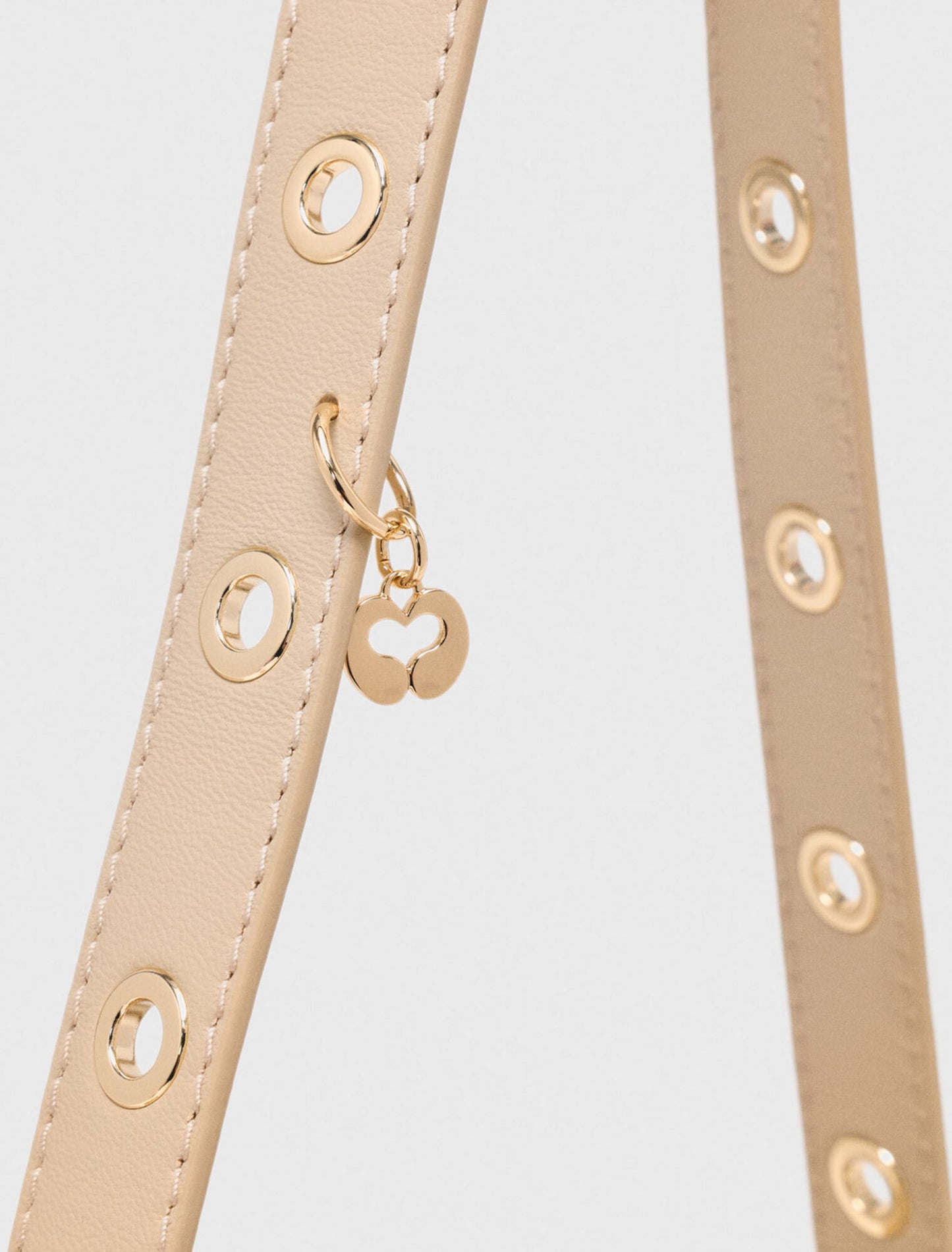 Stitched leather mini Miss M bag Cream