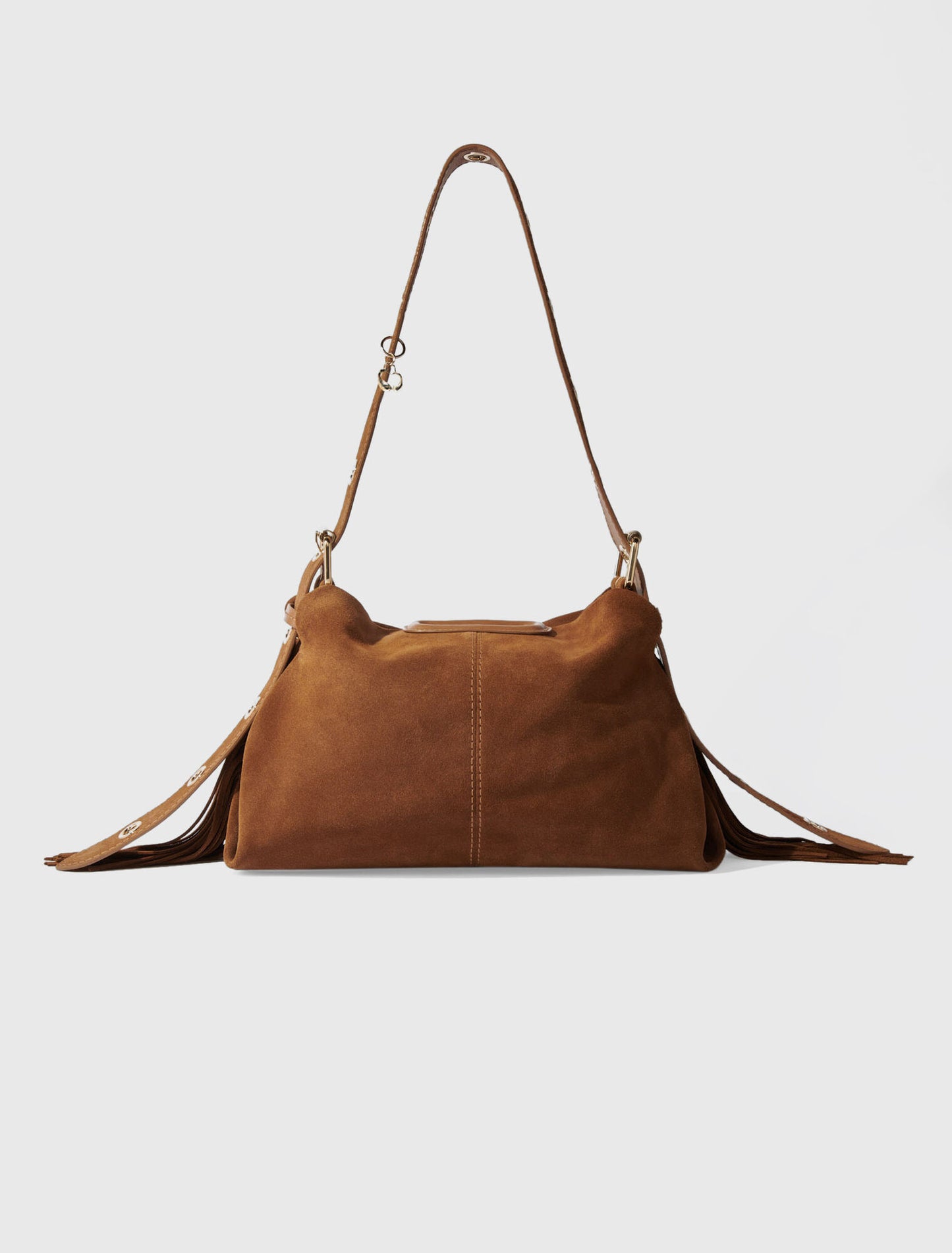 Suede Miss M bag Camel
