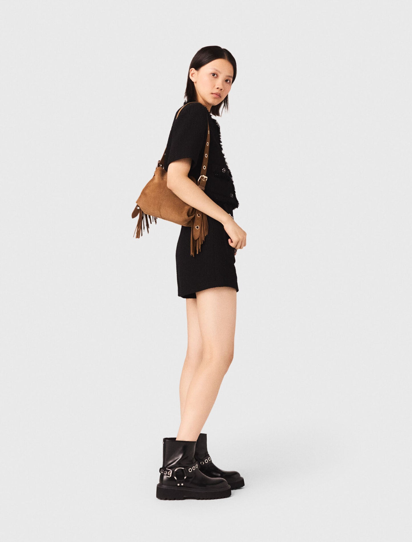 Miss M mini suede bag Camel