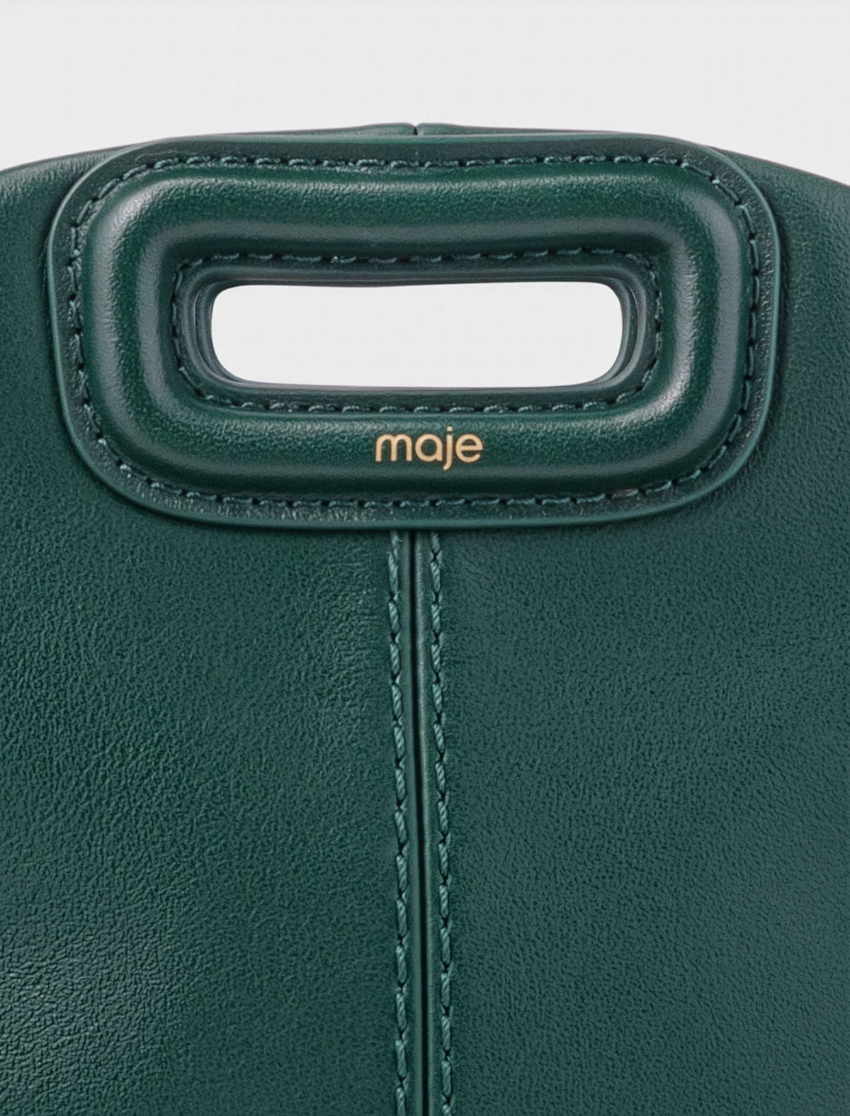 Smooth Leather Mini Miss M Bag Bottle Green