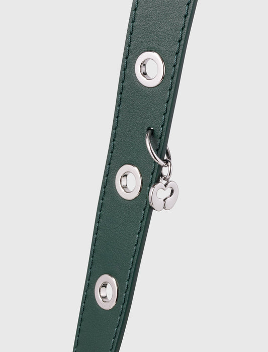 Smooth Leather Mini Miss M Bag Bottle Green
