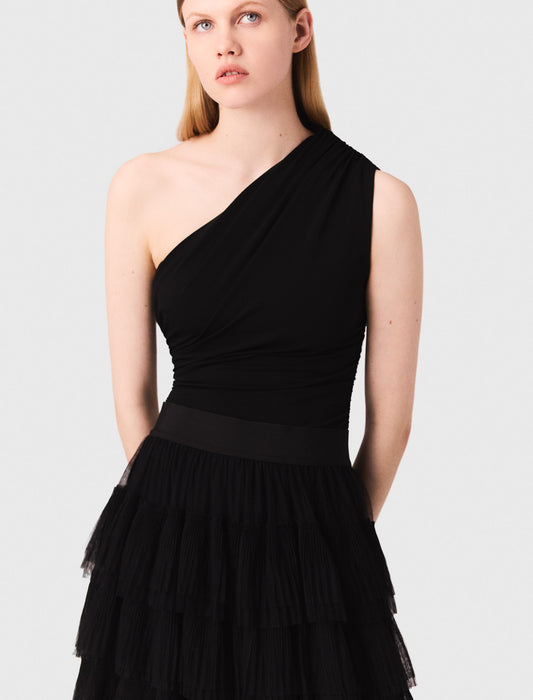 Black Asymmetric bodysuit