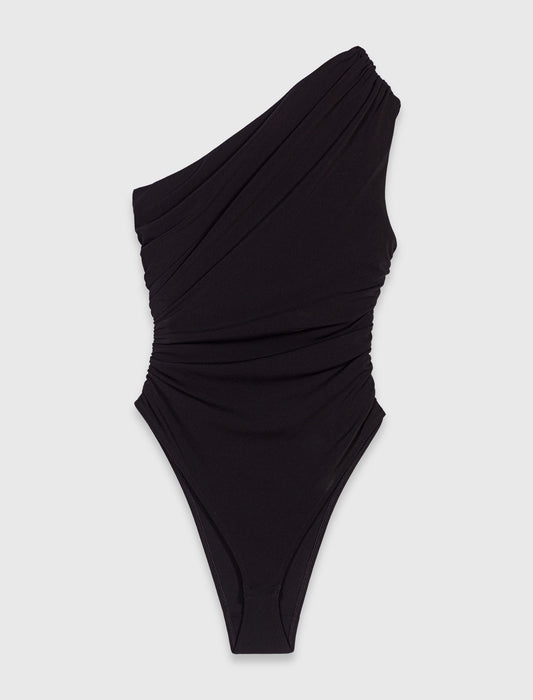 Black Asymmetric bodysuit