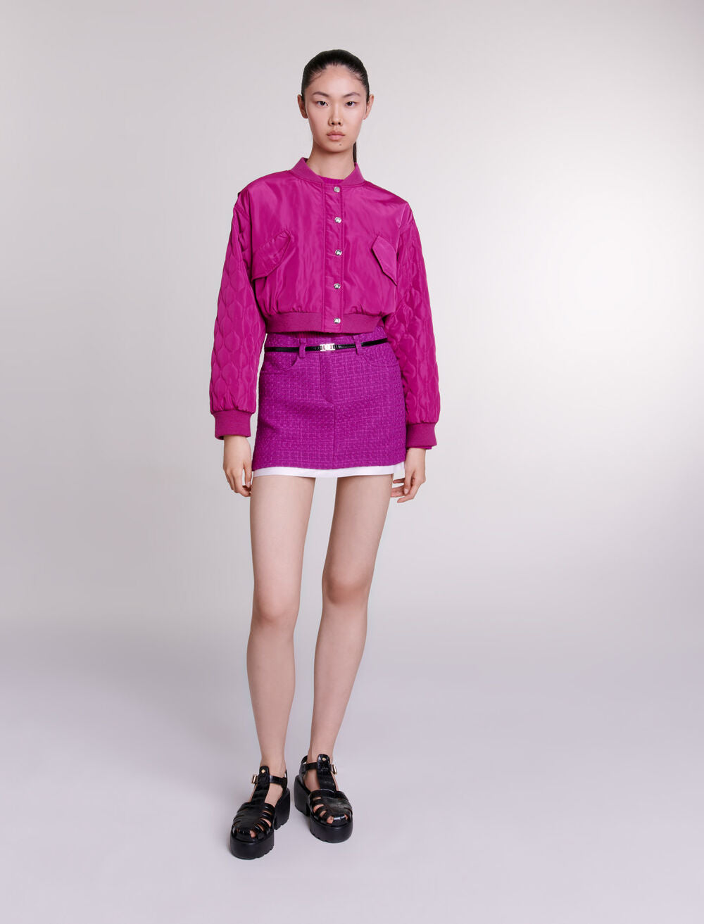 Fuchsia Pink-featured-Short bomber jacket