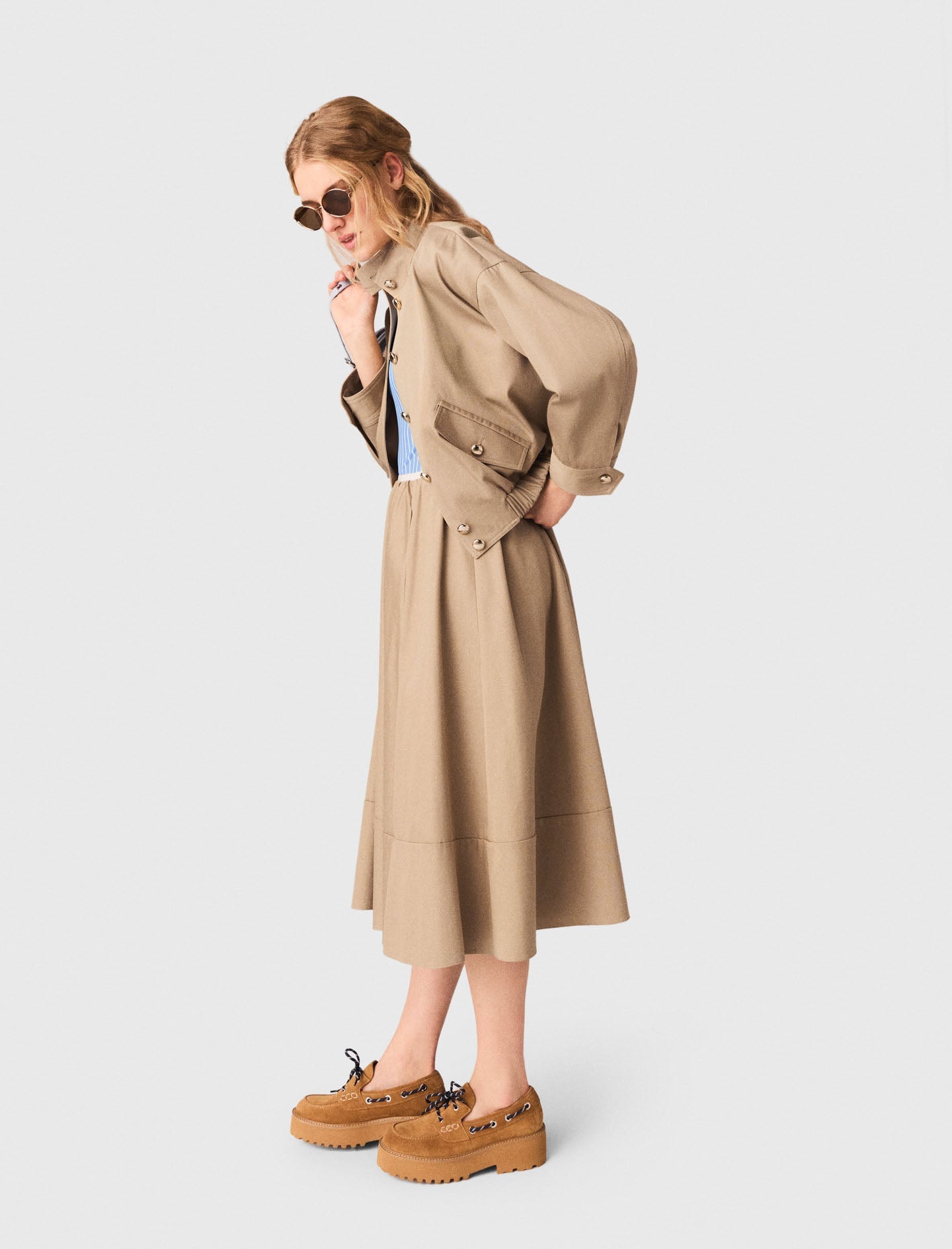 Cotton Bomber Jacket MASTIC BEIGE