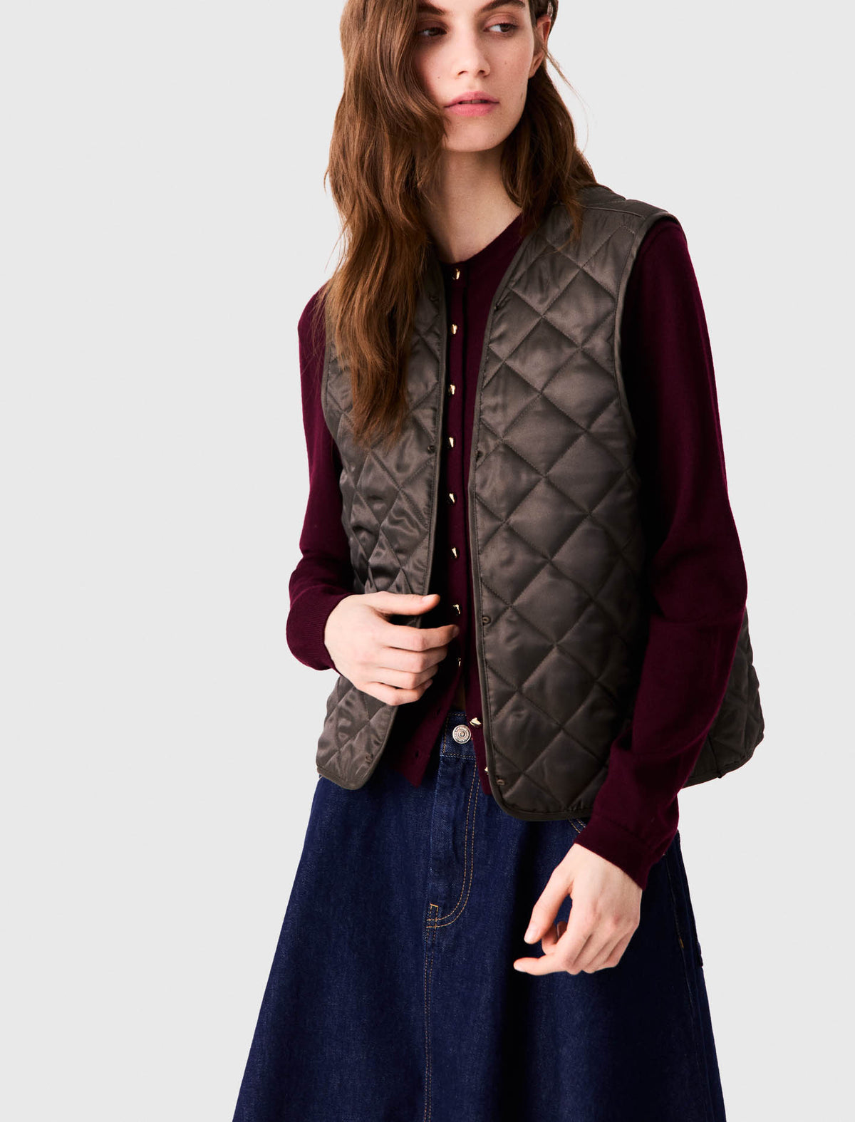 Cotton trapeze jacket Khaki