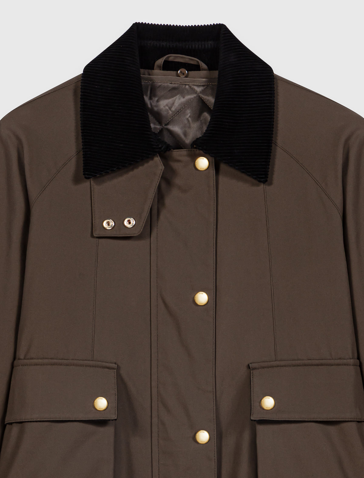 Cotton trapeze jacket Khaki