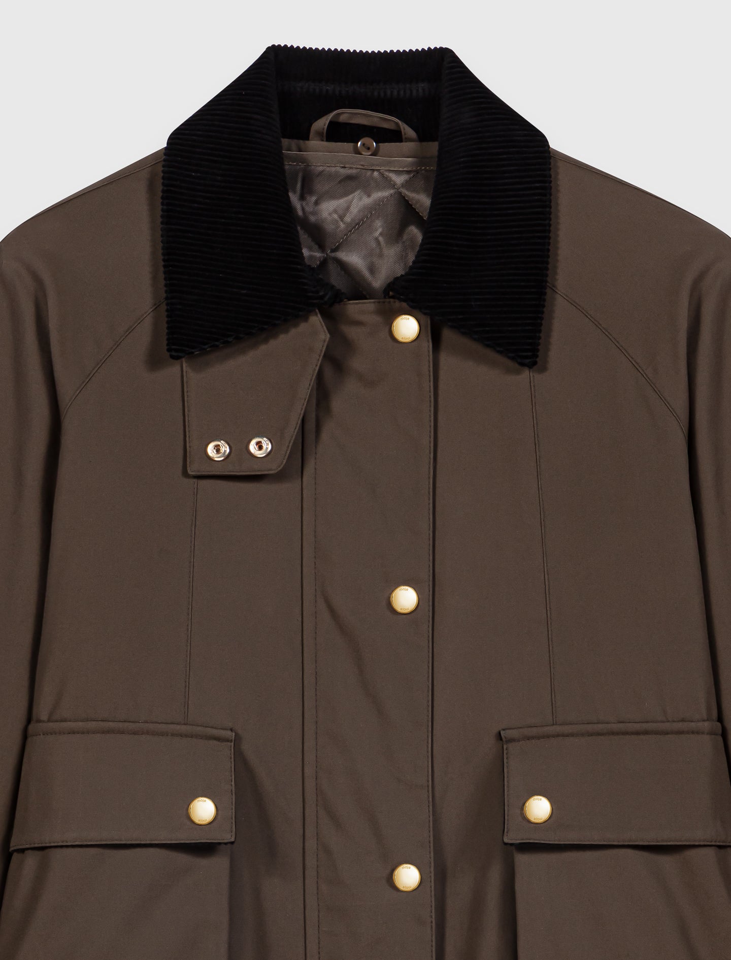 Cotton trapeze jacket Khaki