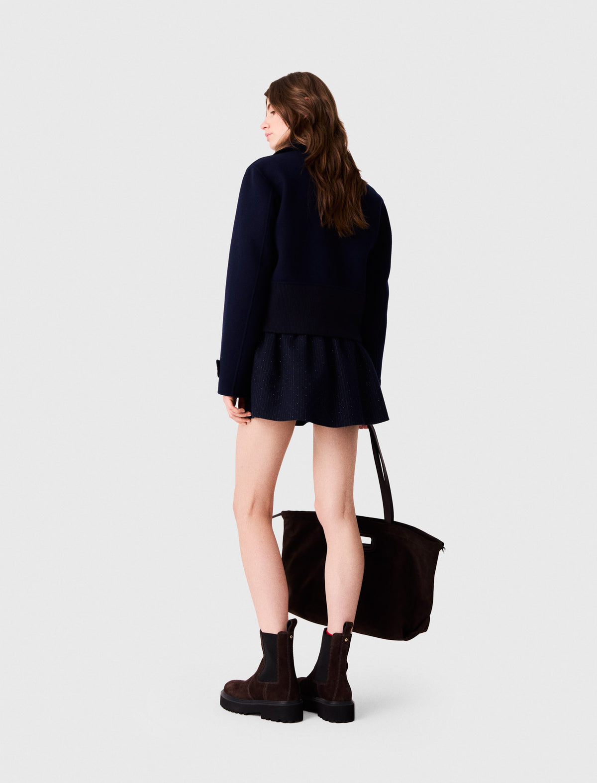 Short double-faced jacket Navy