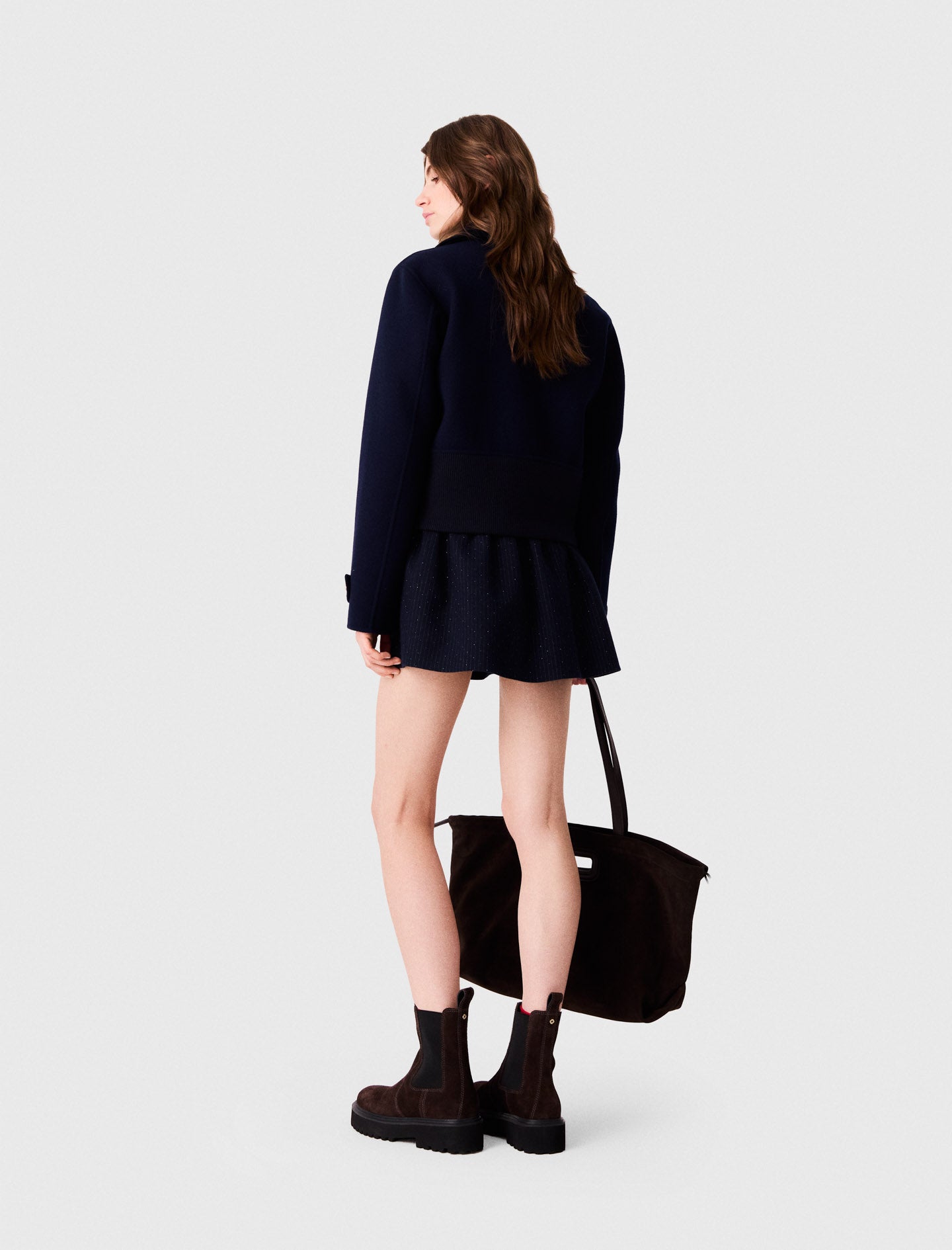 Short double-faced jacket Navy