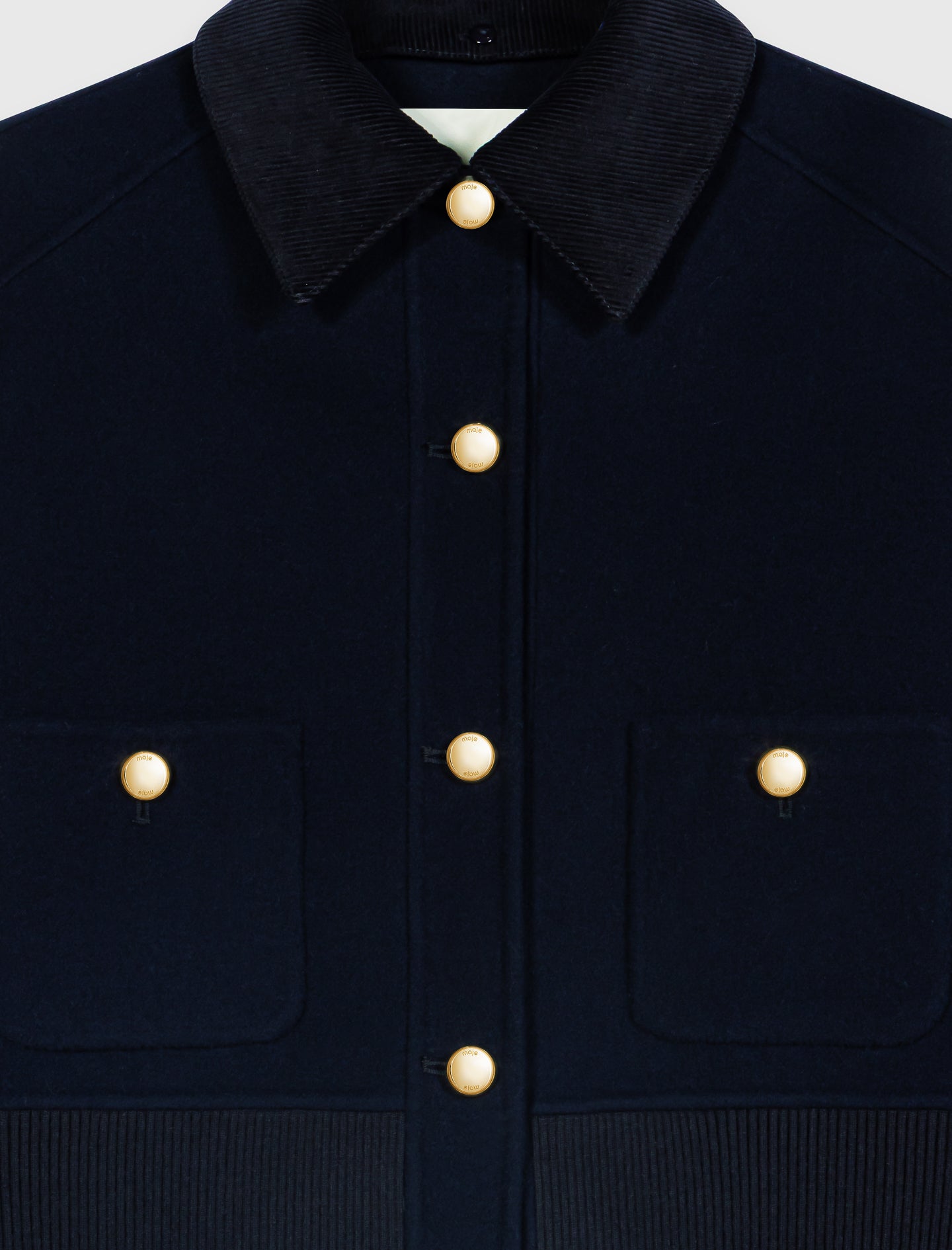 Short double-faced jacket Navy