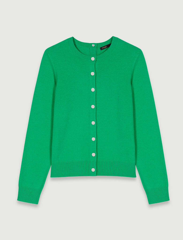 Green-Cashmere and wool cardigan