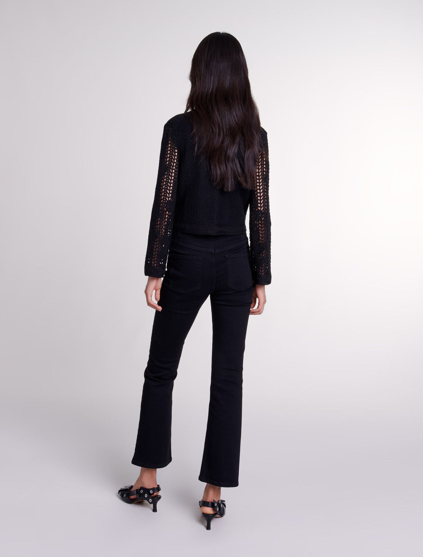 Black   Crochet cardigan