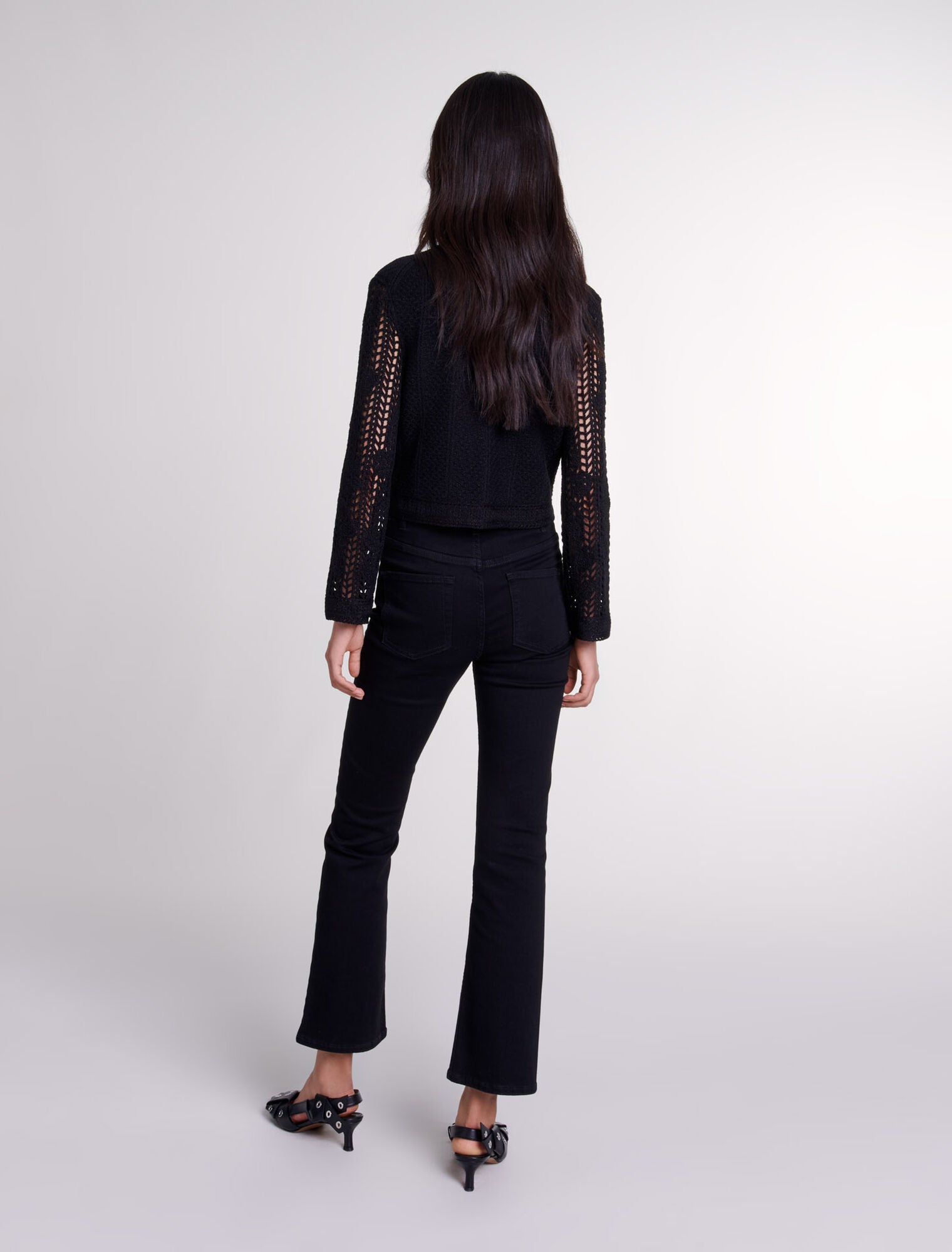 Black   Crochet cardigan