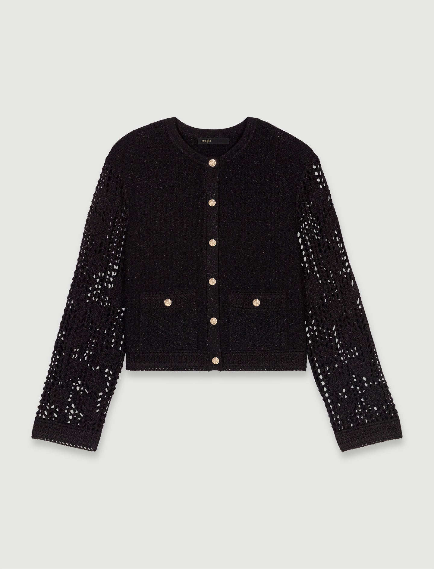 Black   Crochet cardigan